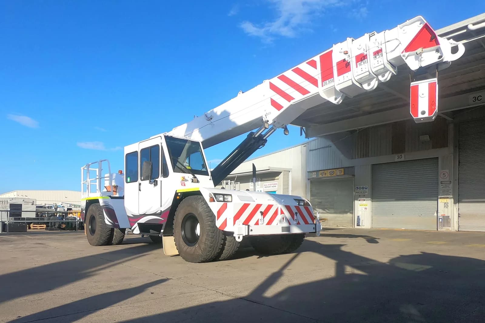A pick-and-carry crane ready for handover at All Cranes